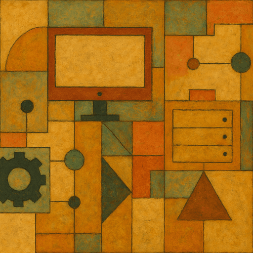 abstract tech stack artwork